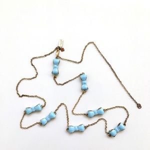 KATE SPADE light blue ribbon necklace